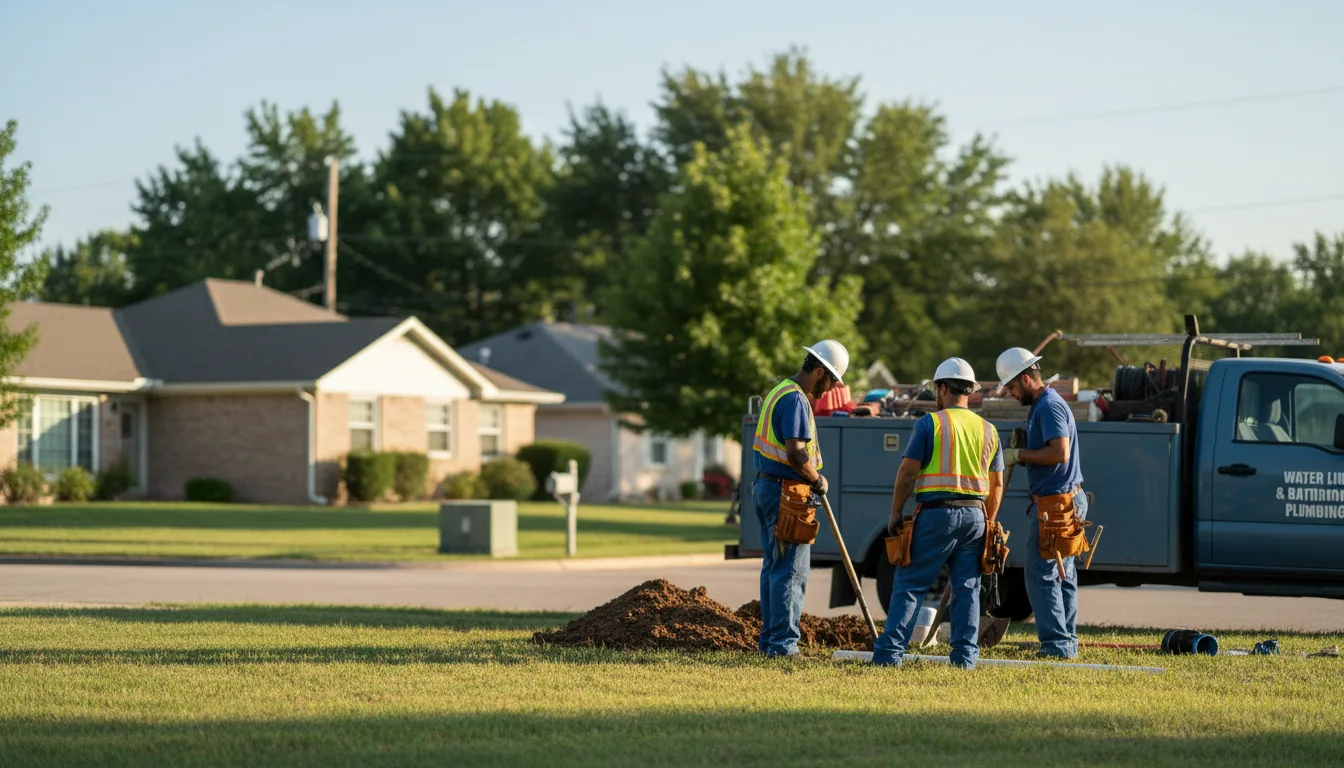 Residential water line and bathroom plumbing service in Paron, AR